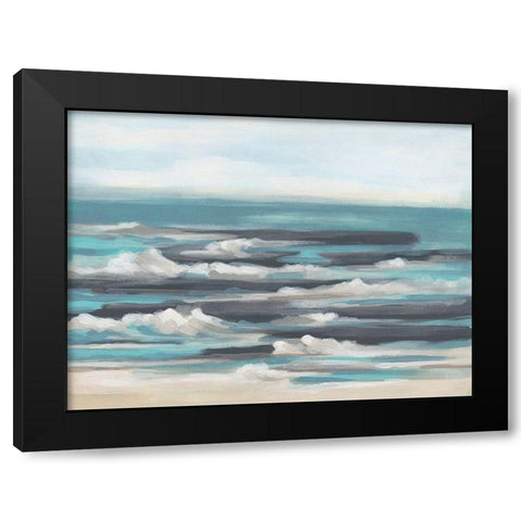 Gentle Surf I Black Modern Wood Framed Art Print with Double Matting by Vess, June Erica