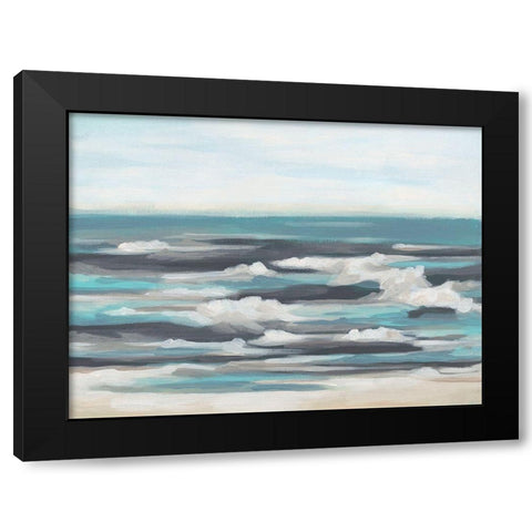 Gentle Surf II Black Modern Wood Framed Art Print with Double Matting by Vess, June Erica