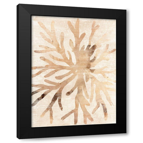 Parchment Coral II Black Modern Wood Framed Art Print by Vess, June Erica