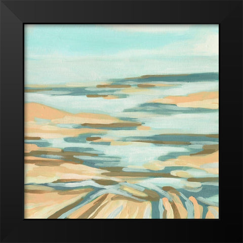 Sand Shoals I Black Modern Wood Framed Art Print by Vess, June Erica