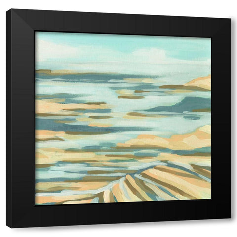 Sand Shoals II Black Modern Wood Framed Art Print by Vess, June Erica