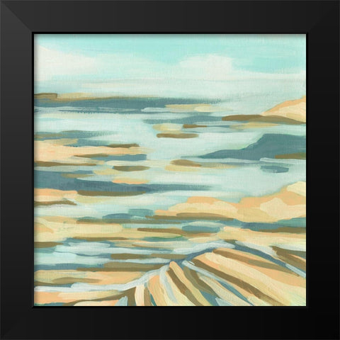 Sand Shoals II Black Modern Wood Framed Art Print by Vess, June Erica