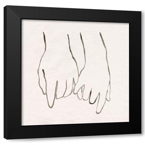 Soft Contour I Black Modern Wood Framed Art Print with Double Matting by Barnes, Victoria