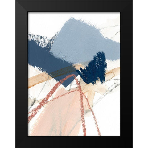 Blue Shuffle I Black Modern Wood Framed Art Print by Barnes, Victoria