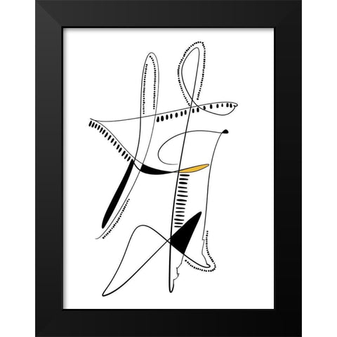 All That Jazz II Black Modern Wood Framed Art Print by Holman, Nicholas
