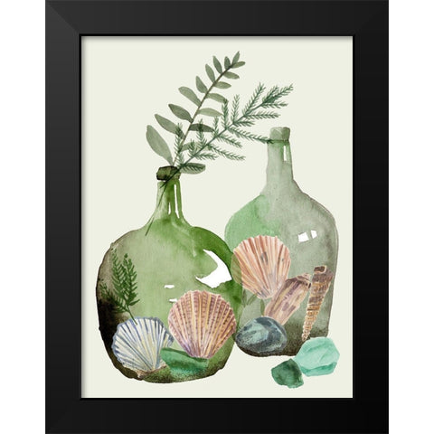 Ocean in a Bottle I Black Modern Wood Framed Art Print by Wang, Melissa