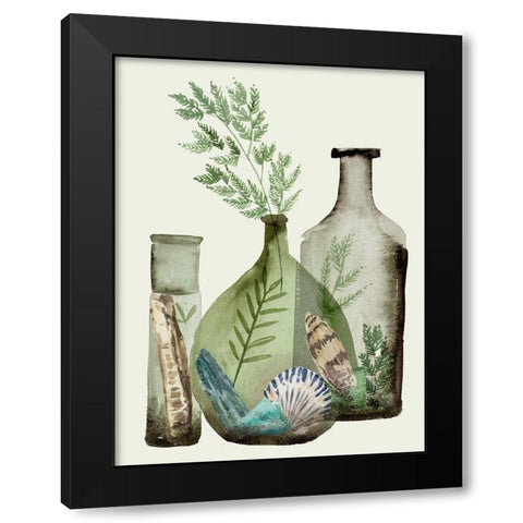 Ocean in a Bottle IV Black Modern Wood Framed Art Print by Wang, Melissa