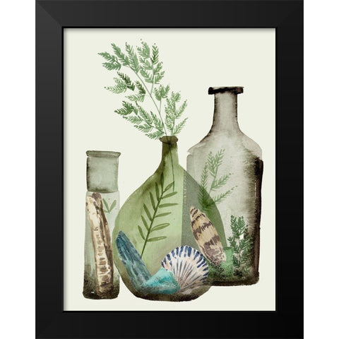 Ocean in a Bottle IV Black Modern Wood Framed Art Print by Wang, Melissa