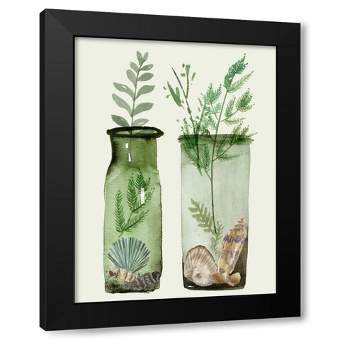 Ocean in a Bottle V Black Modern Wood Framed Art Print with Double Matting by Wang, Melissa