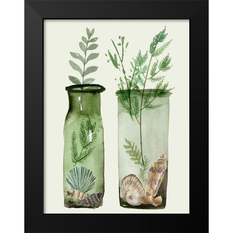 Ocean in a Bottle V Black Modern Wood Framed Art Print by Wang, Melissa