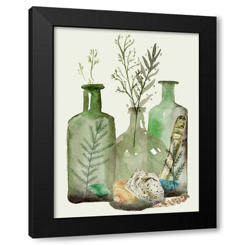 Ocean in a Bottle VI Black Modern Wood Framed Art Print with Double Matting by Wang, Melissa