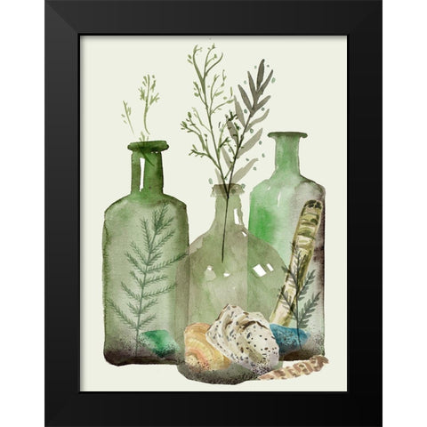 Ocean in a Bottle VI Black Modern Wood Framed Art Print by Wang, Melissa