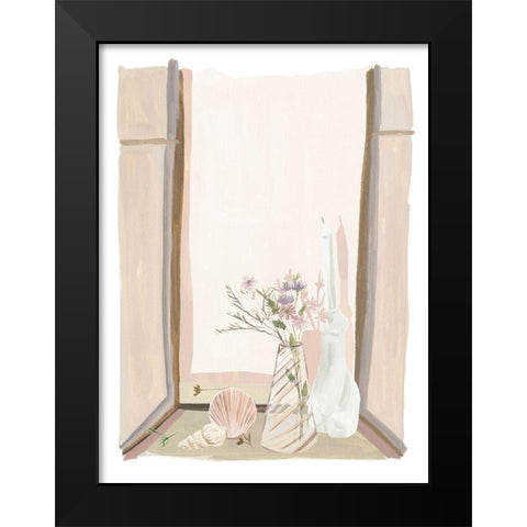 By My Window I Black Modern Wood Framed Art Print by Wang, Melissa