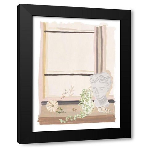 By My Window II Black Modern Wood Framed Art Print with Double Matting by Wang, Melissa