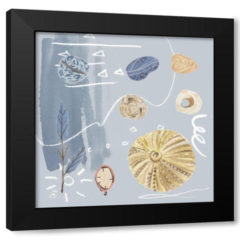 Deep Sea I Black Modern Wood Framed Art Print with Double Matting by Wang, Melissa