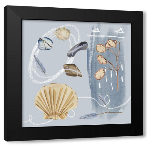 Deep Sea II Black Modern Wood Framed Art Print with Double Matting by Wang, Melissa