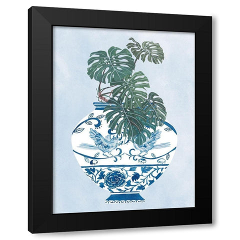 Moonlight Vase II Black Modern Wood Framed Art Print with Double Matting by Wang, Melissa