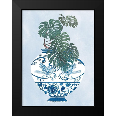 Moonlight Vase II Black Modern Wood Framed Art Print by Wang, Melissa