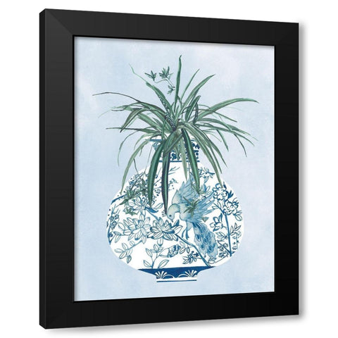 Moonlight Vase III Black Modern Wood Framed Art Print with Double Matting by Wang, Melissa