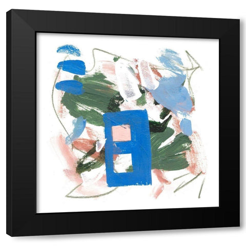 Sea Square VI Black Modern Wood Framed Art Print by Wang, Melissa