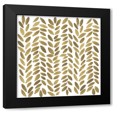 Greenery Motif VIII Black Modern Wood Framed Art Print by Vess, June Erica