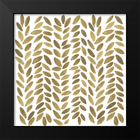 Greenery Motif VIII Black Modern Wood Framed Art Print by Vess, June Erica