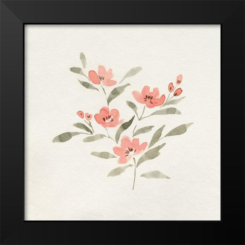 Sweet Florals I Black Modern Wood Framed Art Print by Caroline, Emma