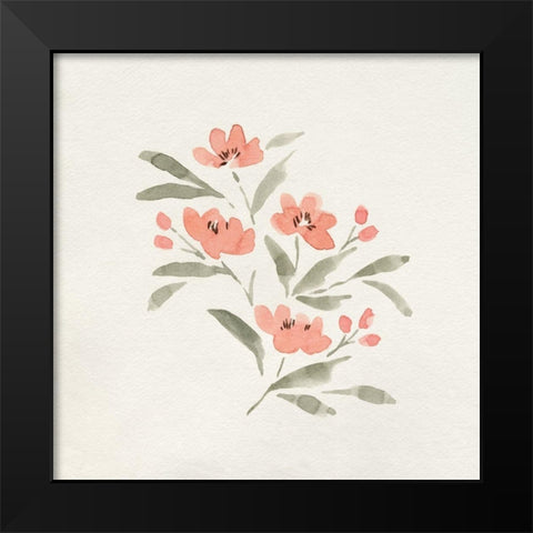 Sweet Florals II Black Modern Wood Framed Art Print by Caroline, Emma