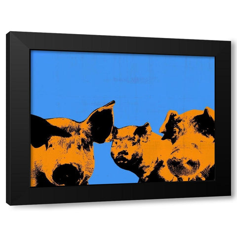 Pop Art Farm III Black Modern Wood Framed Art Print by Warren, Annie