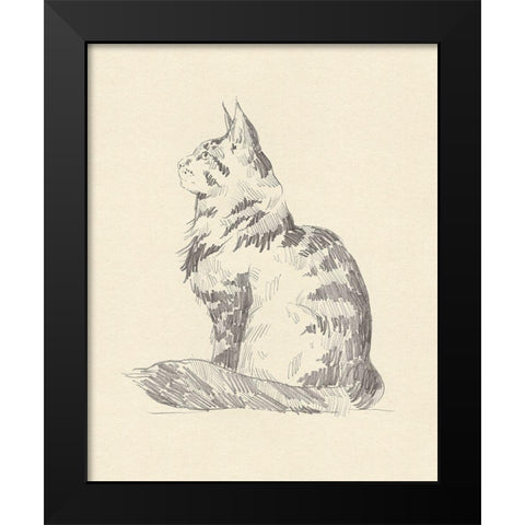 House Cat II Black Modern Wood Framed Art Print by Green, Jacob