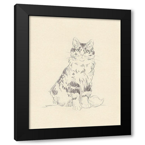 House Cat III Black Modern Wood Framed Art Print with Double Matting by Green, Jacob