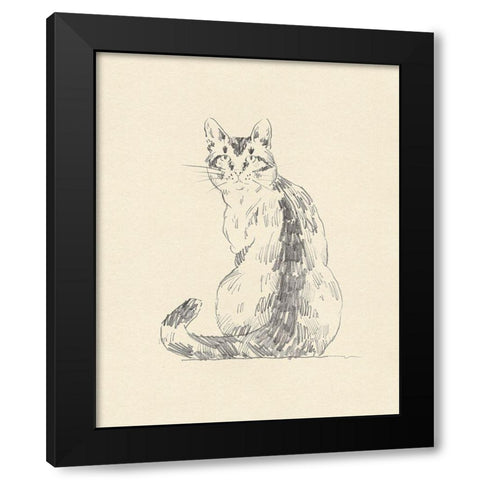 House Cat V Black Modern Wood Framed Art Print with Double Matting by Green, Jacob