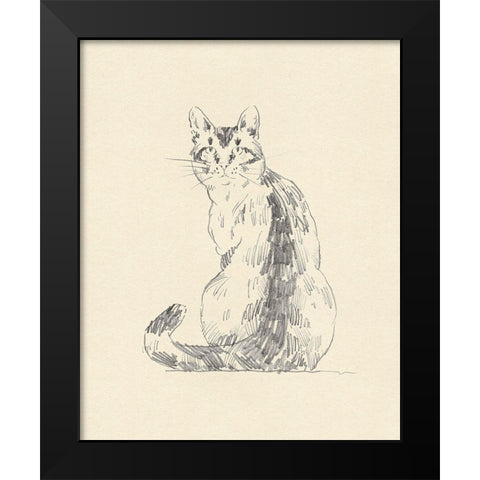 House Cat V Black Modern Wood Framed Art Print by Green, Jacob