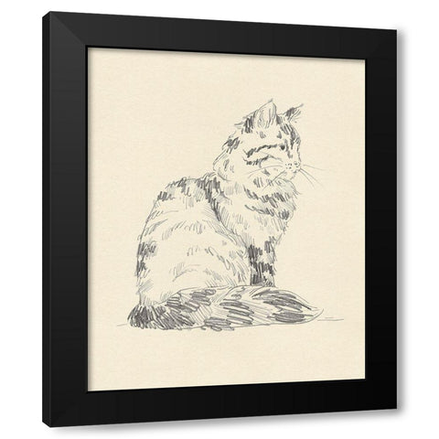 House Cat VI Black Modern Wood Framed Art Print by Green, Jacob
