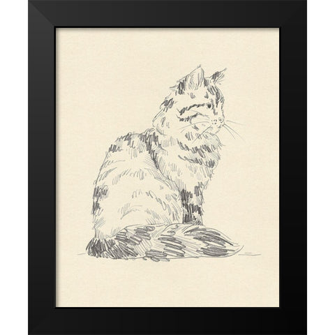 House Cat VI Black Modern Wood Framed Art Print by Green, Jacob