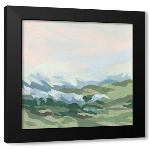 Snowcapped Vista I Black Modern Wood Framed Art Print by Vess, June Erica