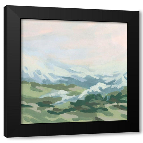 Snowcapped Vista II Black Modern Wood Framed Art Print by Vess, June Erica