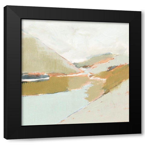 Fading Valley II Black Modern Wood Framed Art Print with Double Matting by Barnes, Victoria