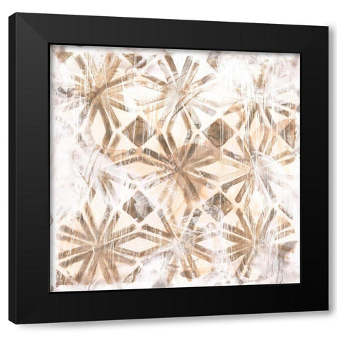 Antique Umber Tile I Black Modern Wood Framed Art Print by Vess, June Erica