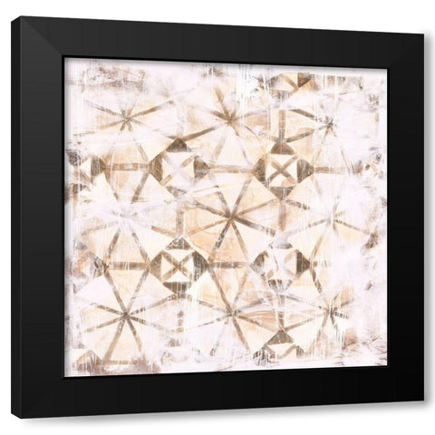 Antique Umber Tile IV Black Modern Wood Framed Art Print by Vess, June Erica