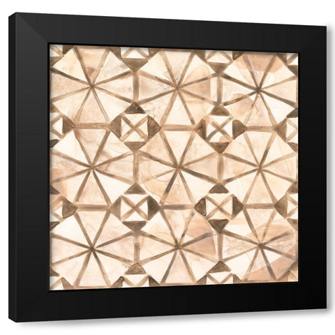 Umber Tile IV Black Modern Wood Framed Art Print by Vess, June Erica