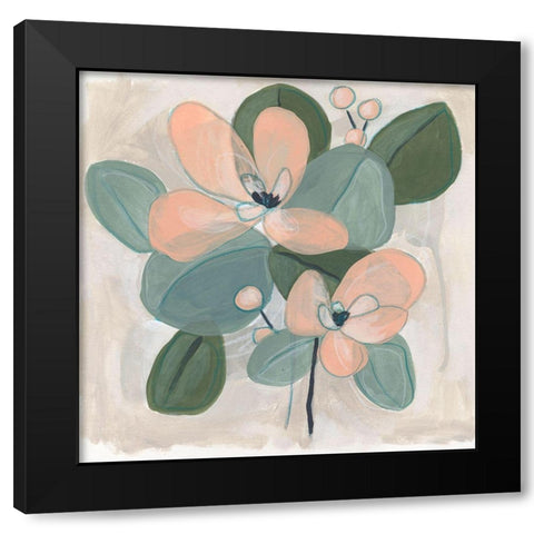 Posey Impasto IV Black Modern Wood Framed Art Print by Vess, June Erica