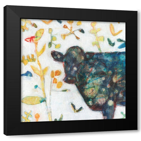 Moona III Black Modern Wood Framed Art Print with Double Matting by Jachimiec, Sue