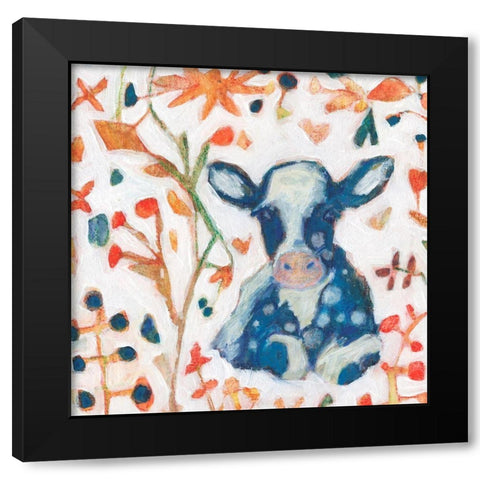 Moona IV Black Modern Wood Framed Art Print with Double Matting by Jachimiec, Sue