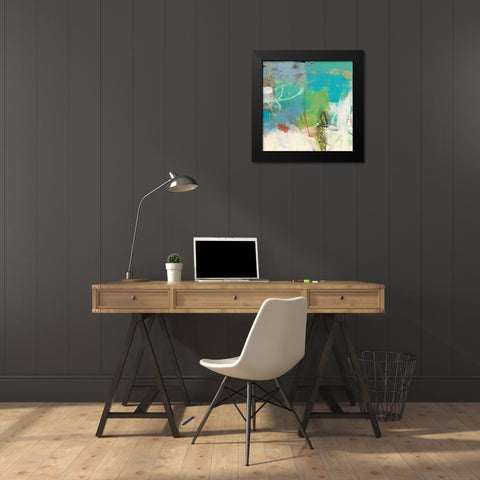 Mod V Black Modern Wood Framed Art Print by Jachimiec, Sue