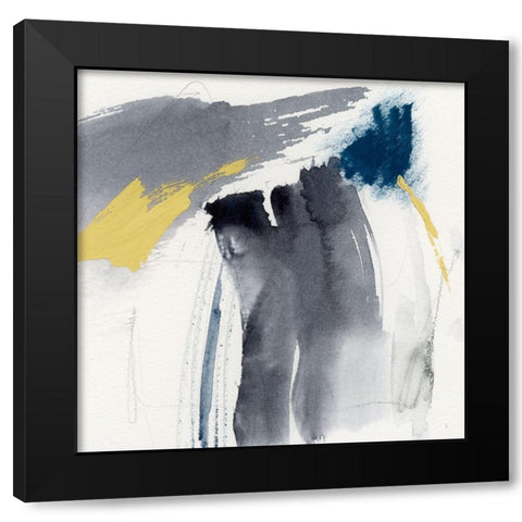 Lemon and Indigo IV Black Modern Wood Framed Art Print with Double Matting by Barnes, Victoria