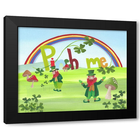 Pinch Me II Black Modern Wood Framed Art Print by Moore, Regina