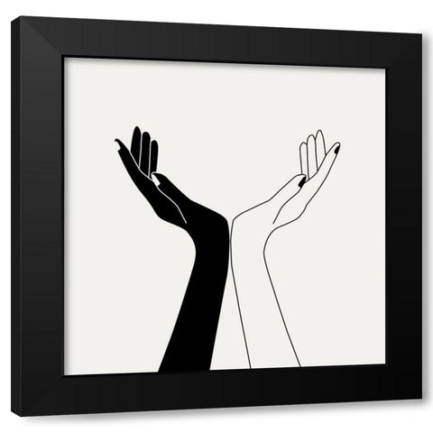 Holding You IV Black Modern Wood Framed Art Print with Double Matting by Wang, Melissa