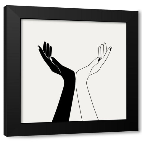 Holding You IV Black Modern Wood Framed Art Print by Wang, Melissa