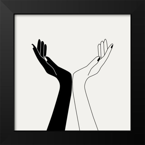 Holding You IV Black Modern Wood Framed Art Print by Wang, Melissa